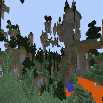 Crazy Survival map: hardcore with 5 hearts and lava
